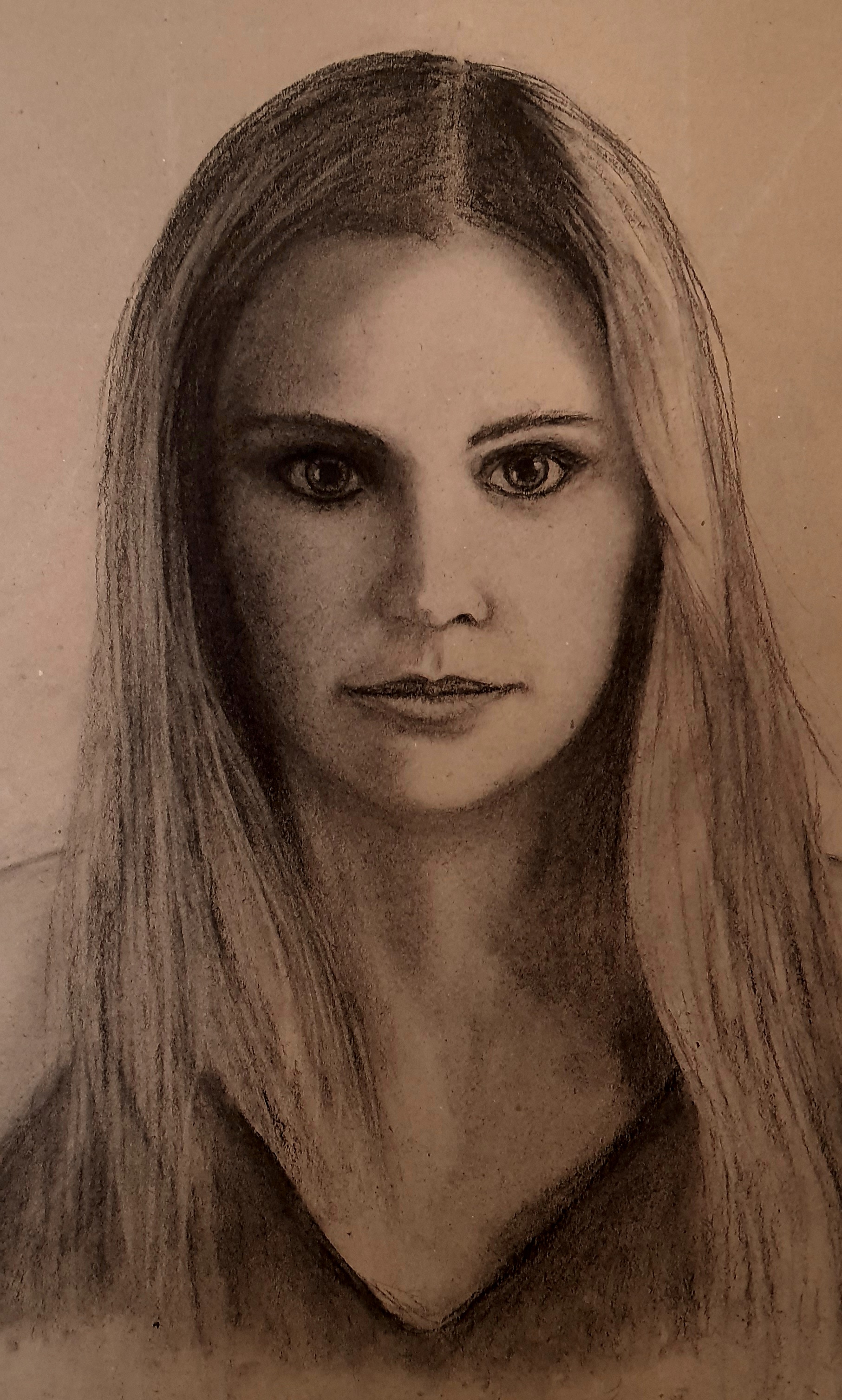 Claudia charcoal drawing